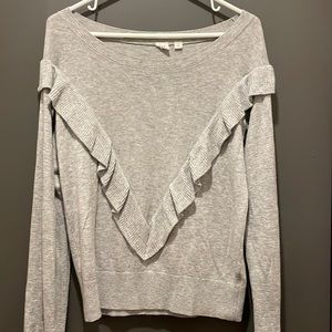 Gap sweater with ruffle detail size small